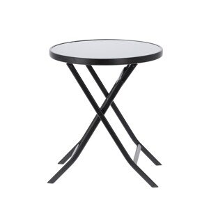Kulatý skládací zahradní stolek Buddy 60 cm černý