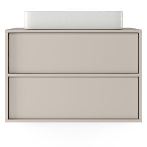 Závěsná skříňka pod umyvadlo Mossy s deskou 80 cm kašmírová