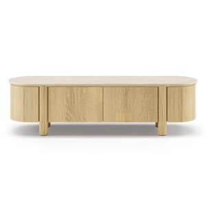 TV stolek Segretto 200 cm travertin/dub přírodní