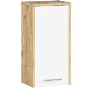 Závěsná koupelnová skříňka Fin 30 cm dub artisan/bílá
