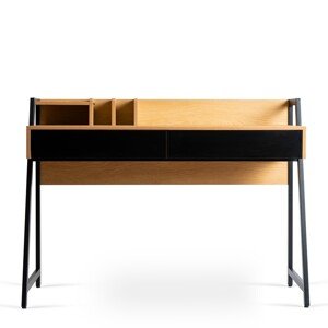 Psací stůl Cass 120 cm dub přírodní/černý