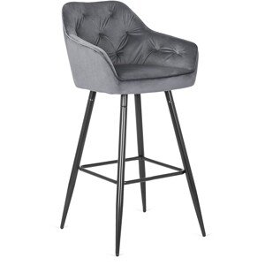 Barová židle Salem 53 cm šedá/černá