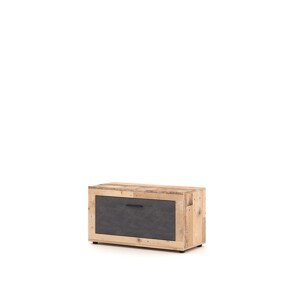 Botník Luna 90 cm dub Matera světlý/šedý