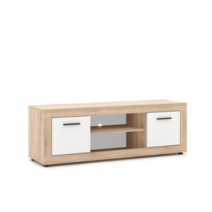 TV stolek Luna 140 cm dub sonoma/bílý
