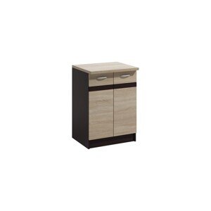 Kuchyňská skříňka Livia 60 cm dub sonoma/tmavě hnědá