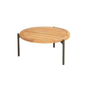 Yoga teak konferenčný stolík sivo-béžový 73 cm