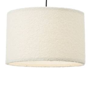 Závesné svietidlo Teddy, Ø 35 cm, biela, látka