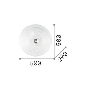 Stropné svietidlo Ideal Lux Shell, jantárová farba, sklo, Ø 50 cm