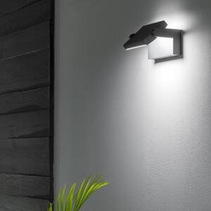 Ideal Lux LED vonkajšie nástenné svietidlo Swipe antracit, kov 3 000 K
