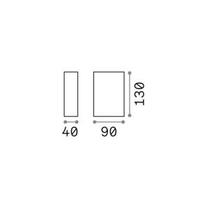 Vonkajšie nástenné svietidlo Ideal Lux Tetris-2, antracit, hliník
