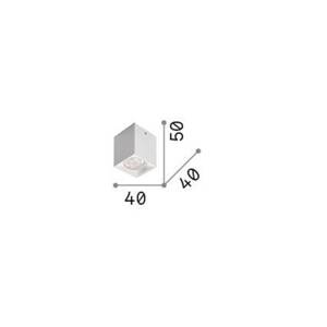 Ideal Lux LED stropné svietidlo Dot Square, biele, hliník, 3 000 K