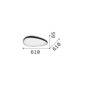 Ideal Lux Gemini LED stropné svietidlo, biele, 61 cm, zapnuté/vypnuté