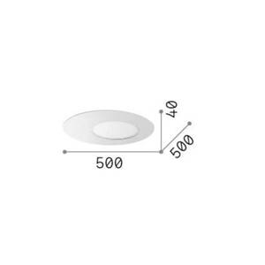 Ideal Lux LED stropné svietidlo Iride, biele, Ø 50 cm, kov