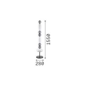 Ideal Lux LED stojacia lampa Lumiere, opálové/šedé sklo, výška 155 cm