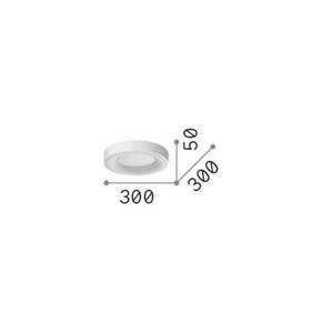 Ideal Lux LED stropné svietidlo Planet, čierne, Ø 30 cm, kov