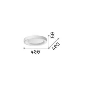Ideal Lux LED stropné svietidlo Planet, čierne, Ø 40 cm, kov