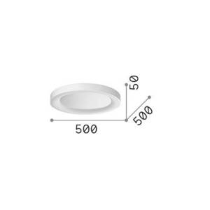 Ideal Lux LED stropné svietidlo Planet, čierne, Ø 50 cm, kov