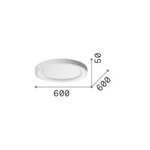 Ideal Lux LED stropné svietidlo Planet, biele, Ø 60 cm, kov
