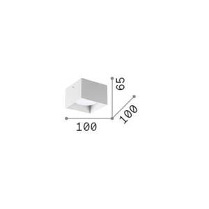Ideal Lux stropné svietidlo Spike Square, biele, hliník, 10 x 10 cm