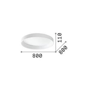 Ideal Lux LED stropné svietidlo Ziggy, biele, Ø 80 cm, kov