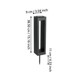LED solárne zemné svetlo 48934, čierne