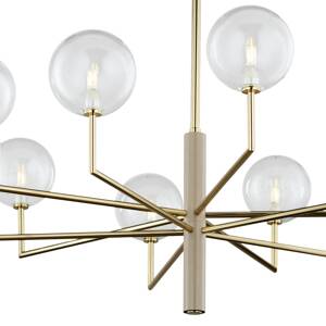 Luster Feme, zlatý, sklo, 10-pl., G9