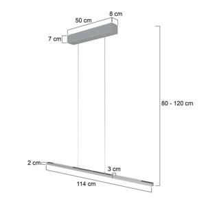 Závesné svietidlo LED Bande, hore/dole, oceľ, 120 cm, CCT, stmievač