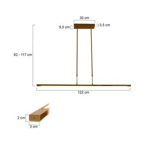 LED závesné svietidlo Zelena, bronz, dĺžka 122 cm, kov, CCT
