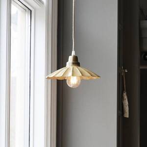 PR Home závesné svetlo Ester, žltá farba, Ø 24 cm, železo, zástrčka