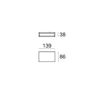 Nástenné svietidlo LED Box W2 bi-emission, W 13,9 cm, čierna, 2700 K