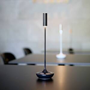 Nabíjateľná stolná lampa Nucandle LED, čierna, IP54, stmievateľná