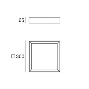 Stropné svietidlo LED Tara Q, 30 x 30 cm, čierna, 3 000 K, hliník