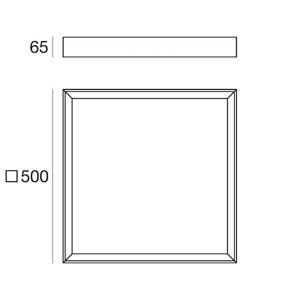 LED stropné svietidlo Tara Q, 50 x 50 cm, čierna, 3 000 K, hliník