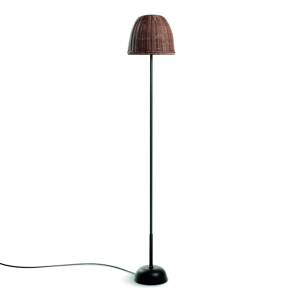 Stojacia lampa Bover LED Atticus 114, grafitovo hnedá/hnedá, zástrčka