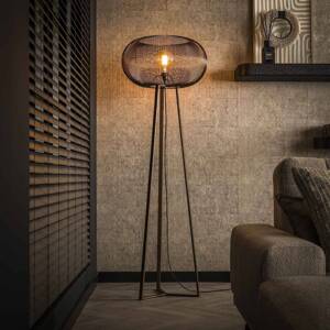 Stojacia lampa Copper Twist čierna/medená 170 cm kovová trojnožka