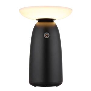 LED solárna stolová lampa 36625, čierna, dobíjateľná batéria, hliník, plast