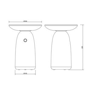 LED solárna stolová lampa 36625, biela, dobíjateľná batéria, hliník, plast
