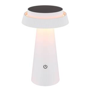 LED solárna stolná lampa 36624, biela, dobíjacia batéria, CCT, plast