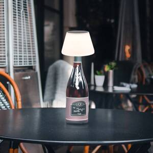 LED solárna stolová lampa 36000 vrchná časť fľaše biela plastová