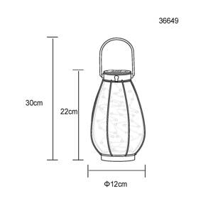 LED solárne svetlo 36649, čierne, jantárové, kov, plast