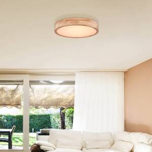 Rainer LED stropné svietidlo, Ø 40 cm, efekt dreva, kov, CCT