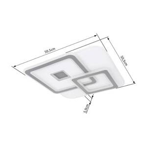 LED stropné svietidlo Kique, ovládané aplikáciou, biele, dĺžka 50 cm, CCT