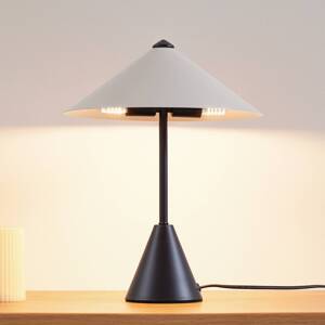 Lindby Stolová lampa Norvik, výška 35 cm, čierna/sivá, kov