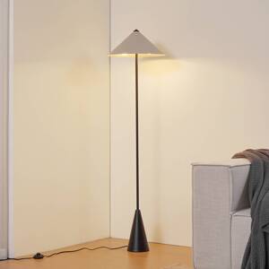 Lindby stojaca lampa Norvik, výška 150 cm, čierna/sivá, kov
