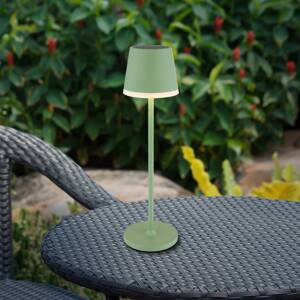 Solarna lampa, kovová, svetlozelená, výška 41 cm, IP44