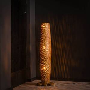 Stojacia lampa Baronno, výška 145 cm, teak, E27