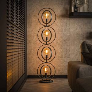 Stojacia lampa Ringelbach, 4 svetlá, antracit, kov, E27
