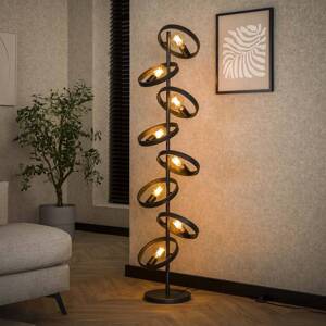 Ringelbach stojacia lampa, 8 svetiel, antracit, kov, E27
