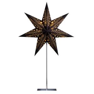 STERNTALER Papierová hviezda, čierna, 7-ramenná, Ø 45 cm, výška 70 cm