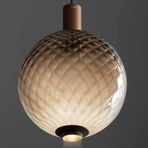 OLEV LED závesné svietidlo BEAM STICK NUANCE BALLOTON hnedé Ø 20 cm 927